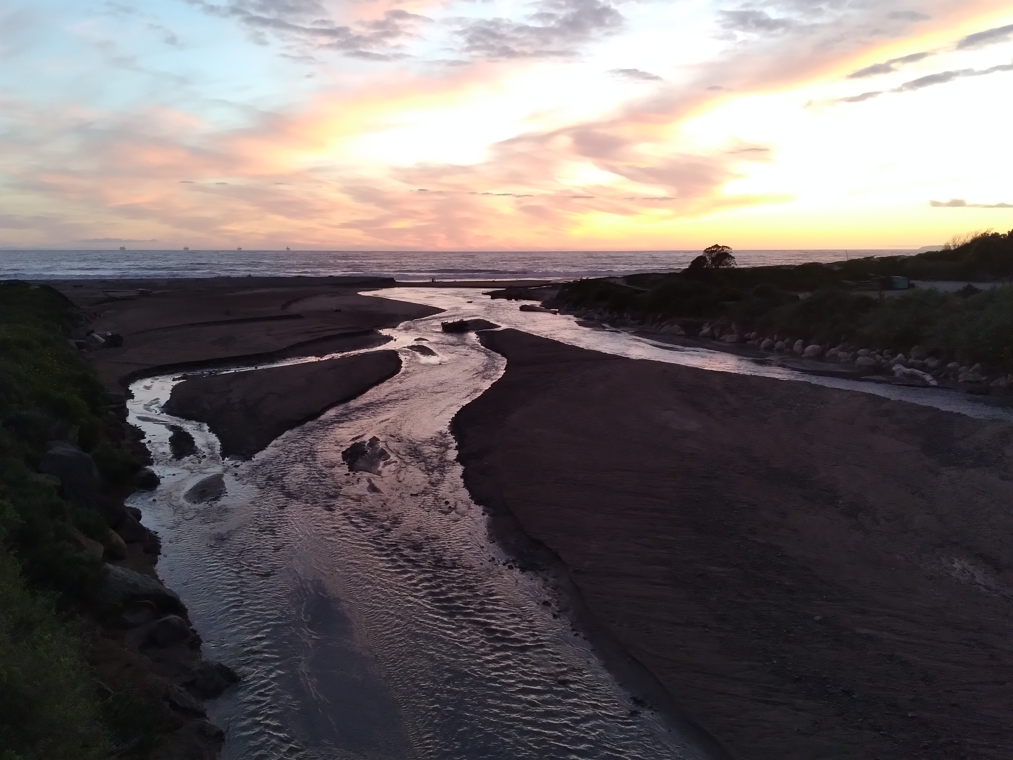 flowing